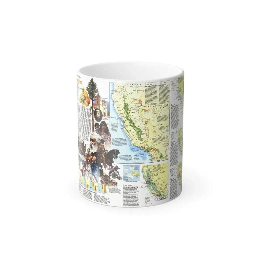 USA - Far West 2 (1984) (Map) Color Changing Mug 11oz Default Title 11oz - Go Mug Yourself