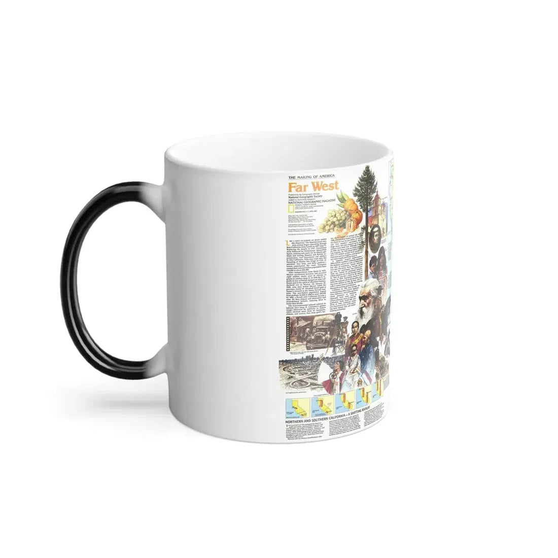USA - Far West 2 (1984) (Map) Color Changing Mug 11oz - Go Mug Yourself