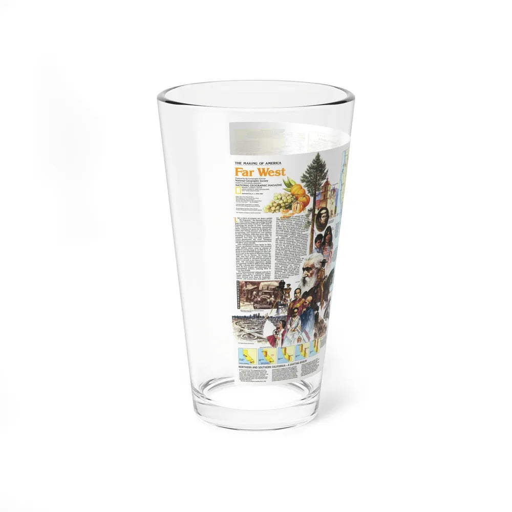 USA - Far West 2 (1984) (Map) Pint Glass 16oz-Go Mug Yourself