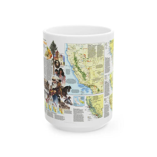 USA - Far West 2 (1984) (Map) White Coffee Mug-15oz-Go Mug Yourself