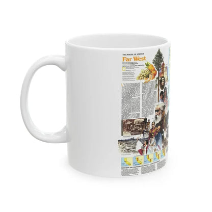 USA - Far West 2 (1984) (Map) White Coffee Mug - Go Mug Yourself