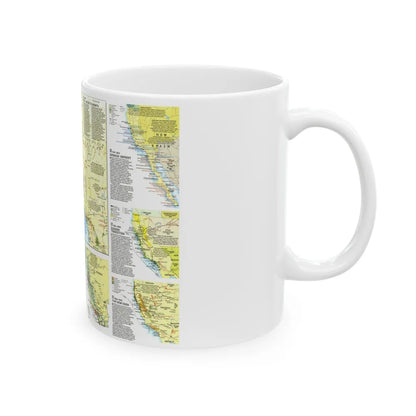 USA - Far West 2 (1984) (Map) White Coffee Mug-Go Mug Yourself