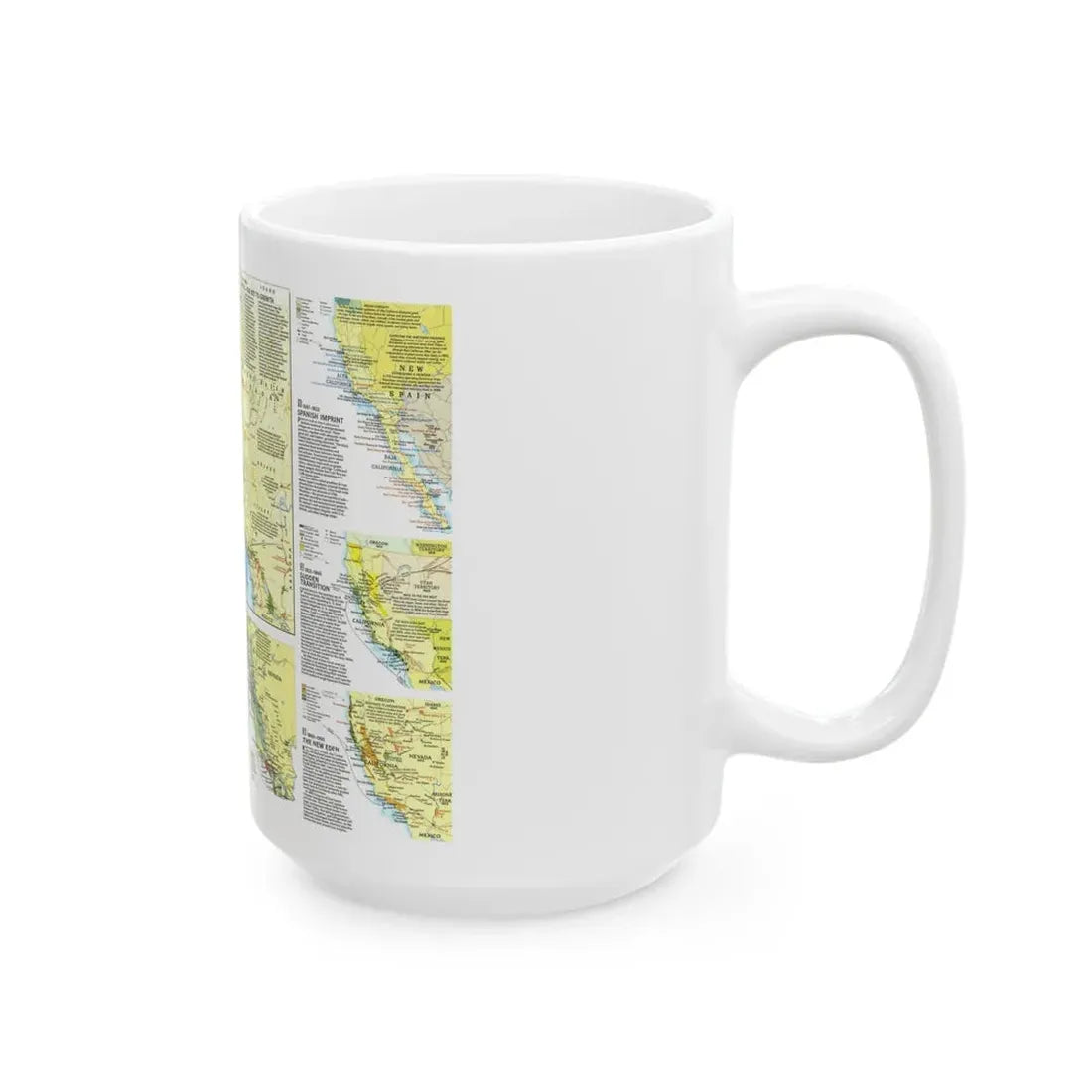 USA - Far West 2 (1984) (Map) White Coffee Mug - Go Mug Yourself
