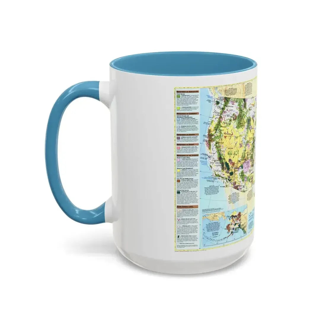 USA - Federal Lands in the Fifty States (1996) (Map) Accent Coffee Mug - Go Mug Yourself