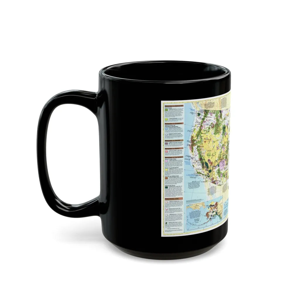 USA - Federal Lands in the Fifty States (1996) (Map) Black Coffee Mug-Go Mug Yourself