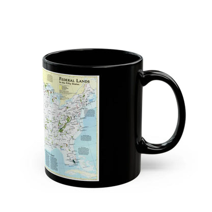 USA - Federal Lands in the Fifty States (1996) (Map) Black Coffee Mug-Go Mug Yourself