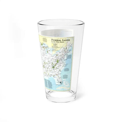 USA - Federal Lands in the Fifty States (1996) (Map) Pint Glass 16oz - Go Mug Yourself
