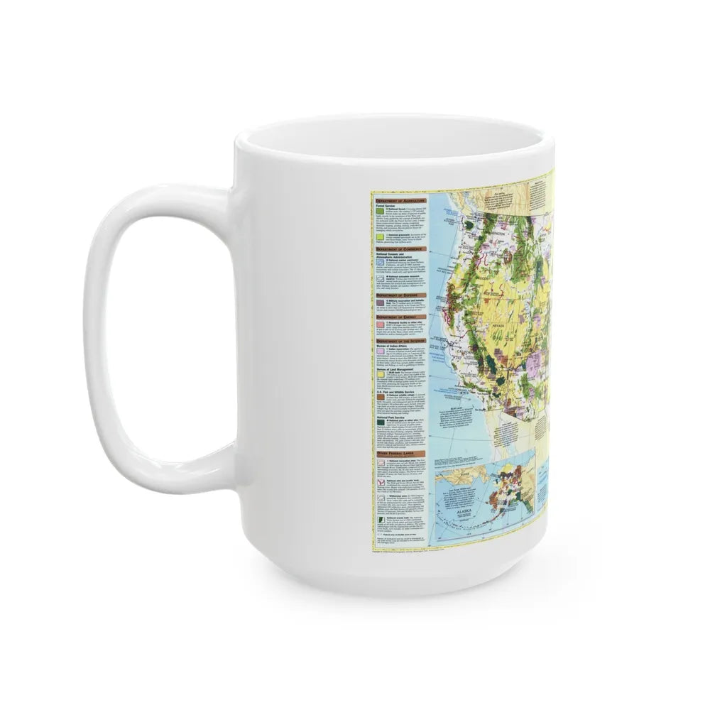 USA - Federal Lands in the Fifty States (1996) (Map) White Coffee Mug-Go Mug Yourself