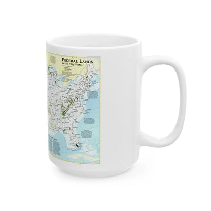USA - Federal Lands in the Fifty States (1996) (Map) White Coffee Mug - Go Mug Yourself