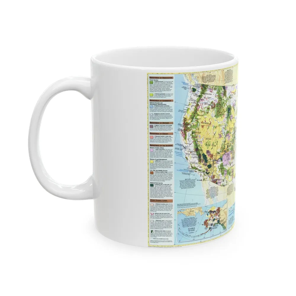 USA - Federal Lands in the Fifty States (1996) (Map) White Coffee Mug-Go Mug Yourself