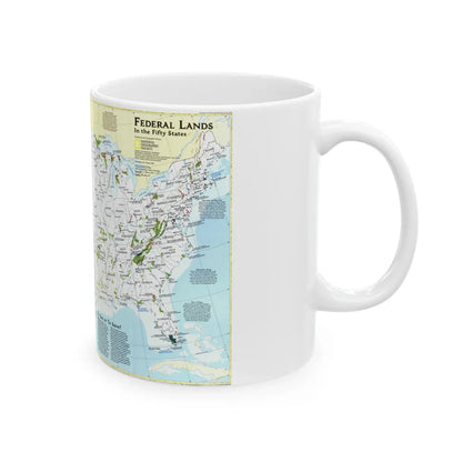 USA - Federal Lands in the Fifty States (1996) (Map) White Coffee Mug-Go Mug Yourself