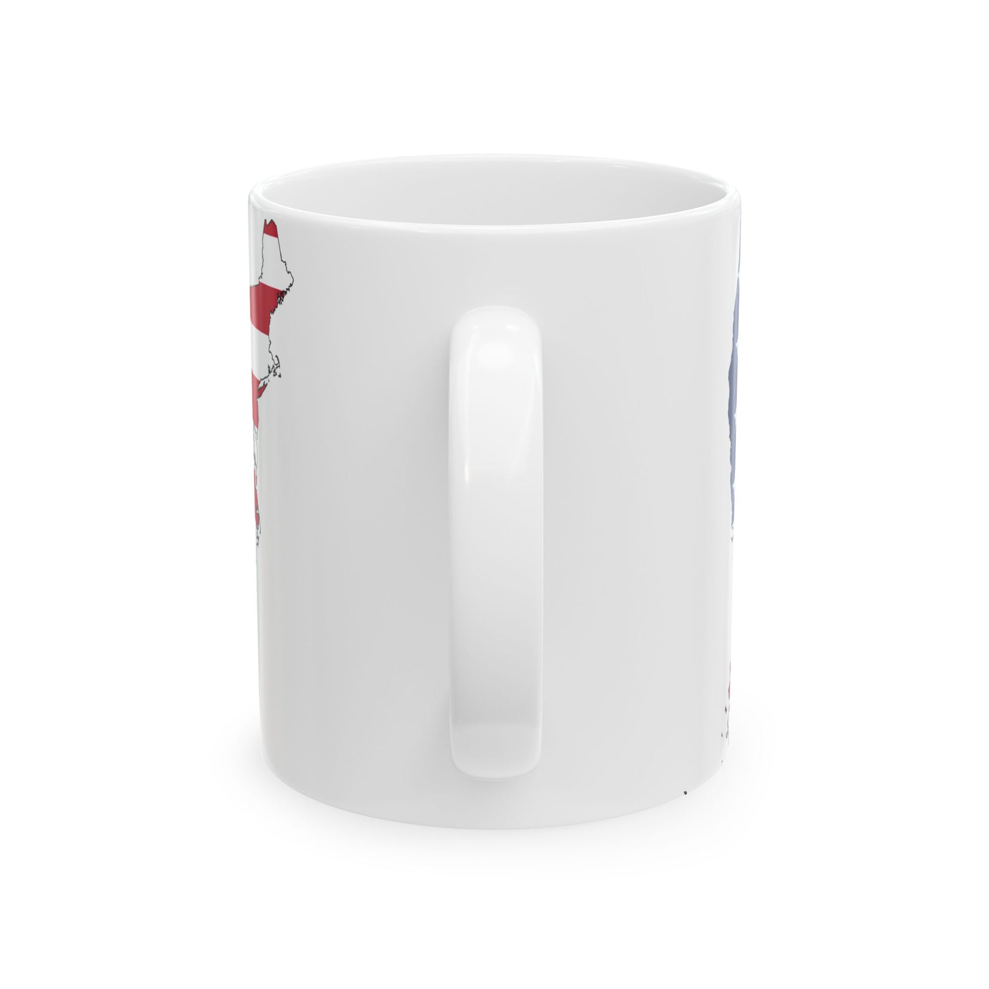 USA Flag Map (United States) White Coffee Mug-Go Mug Yourself