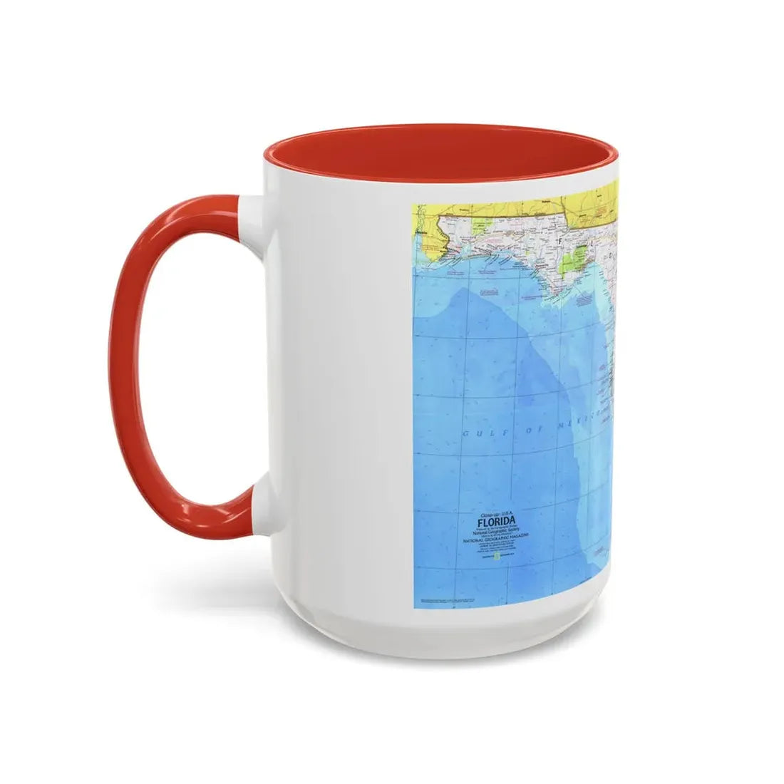 USA - Florida 1 (1973) (Map) Accent Coffee Mug - Go Mug Yourself