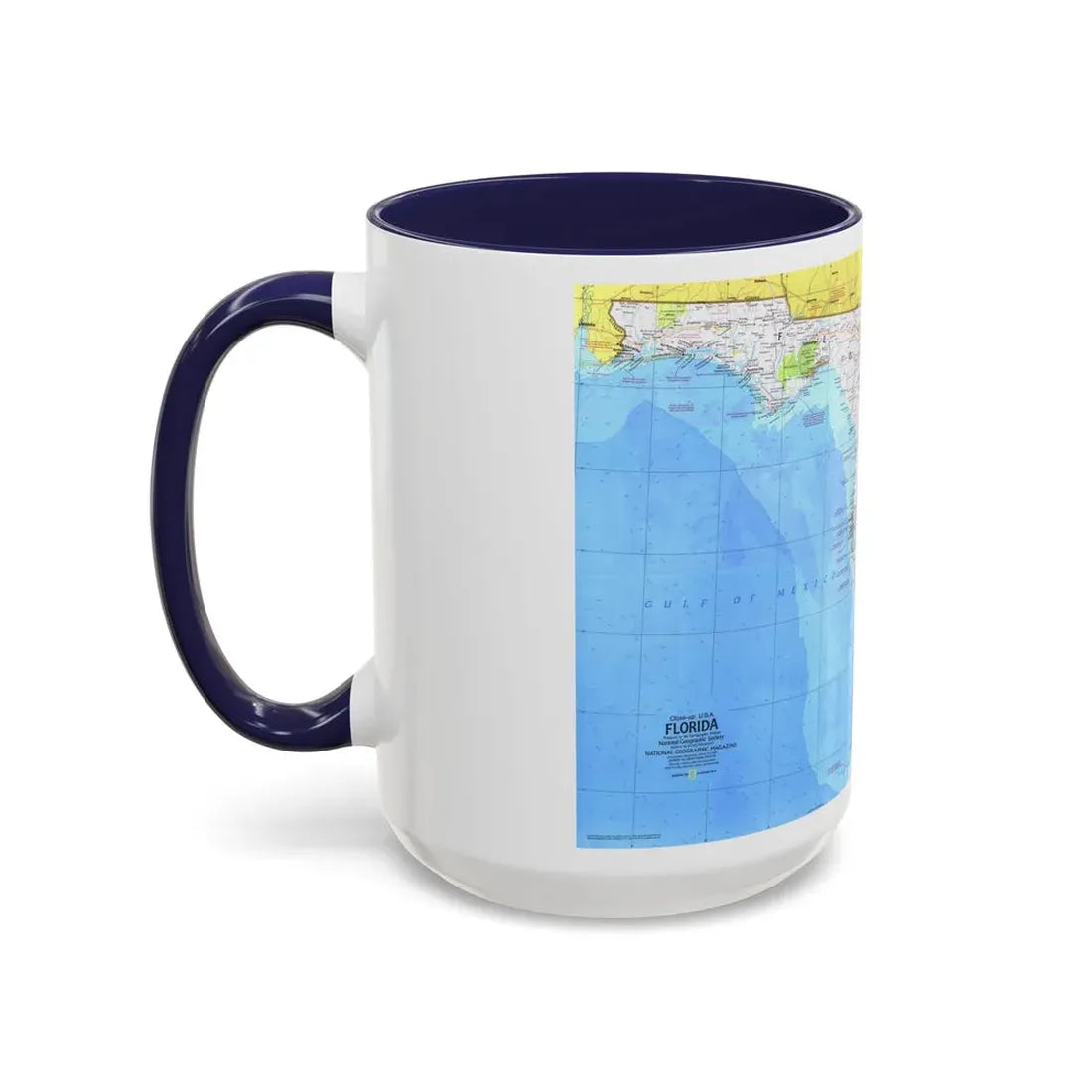 USA - Florida 1 (1973) (Map) Accent Coffee Mug - Go Mug Yourself