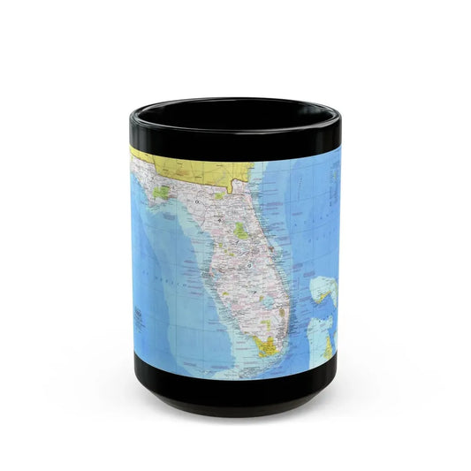 USA - Florida 1 (1973) (Map) Black Coffee Mug 15oz - Go Mug Yourself
