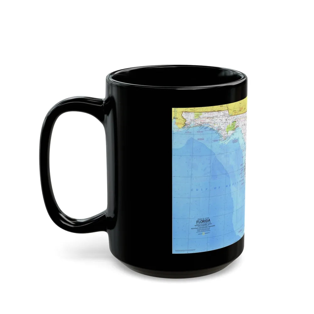 USA - Florida 1 (1973) (Map) Black Coffee Mug-Go Mug Yourself