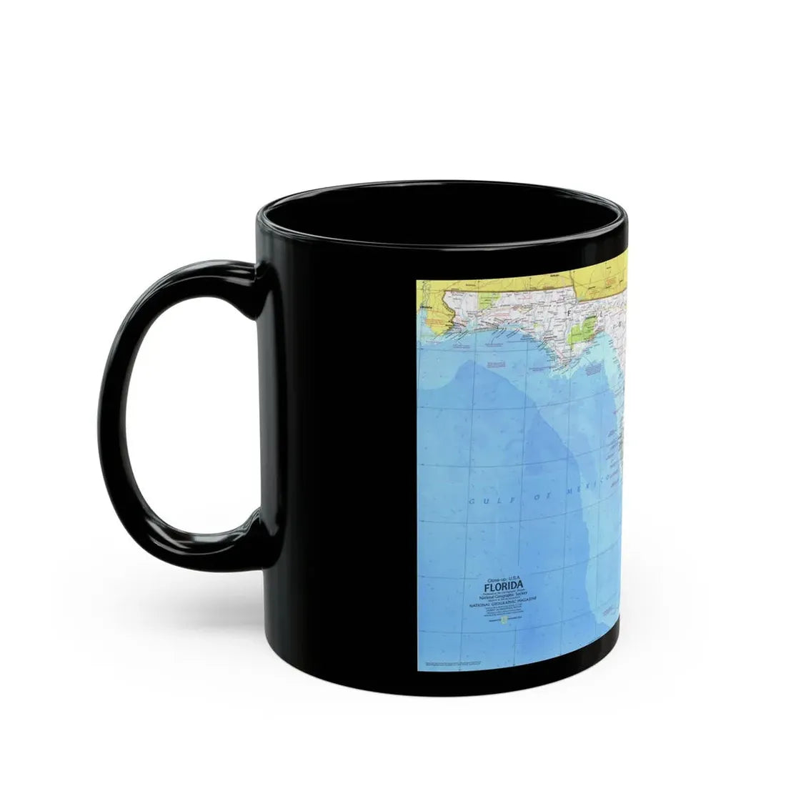 USA - Florida 1 (1973) (Map) Black Coffee Mug - Go Mug Yourself