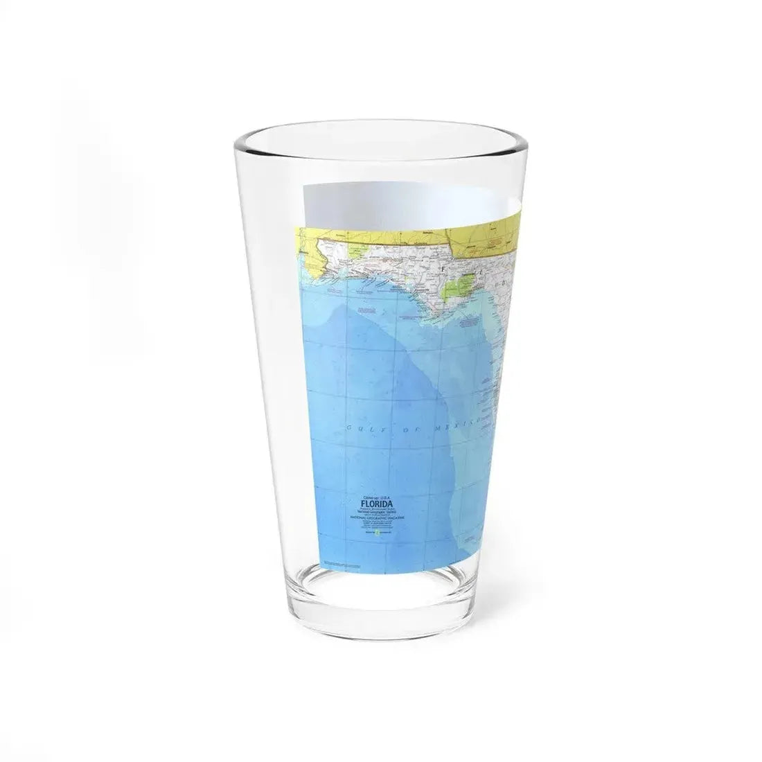 USA - Florida 1 (1973) (Map) Pint Glass 16oz - Go Mug Yourself