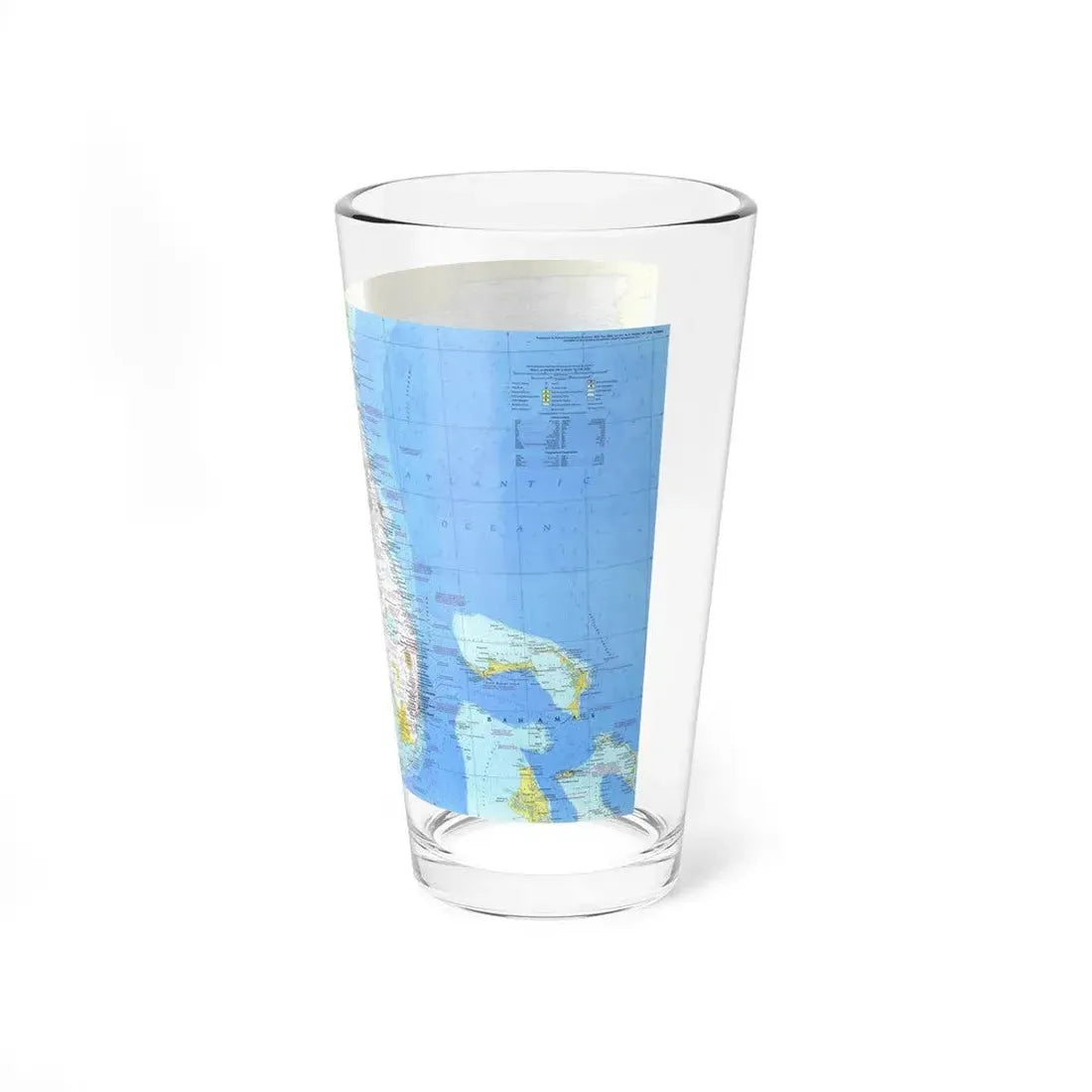 USA - Florida 1 (1973) (Map) Pint Glass 16oz - Go Mug Yourself