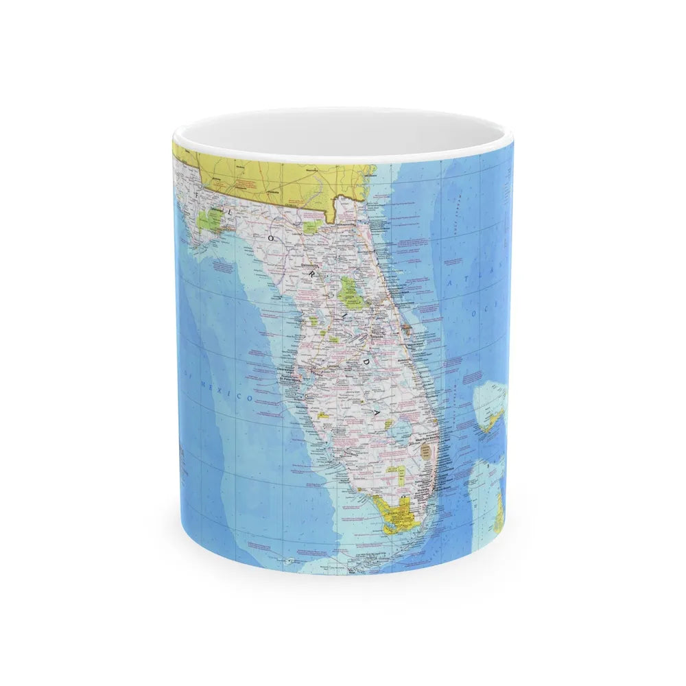 USA - Florida 1 (1973) (Map) White Coffee Mug-11oz-Go Mug Yourself