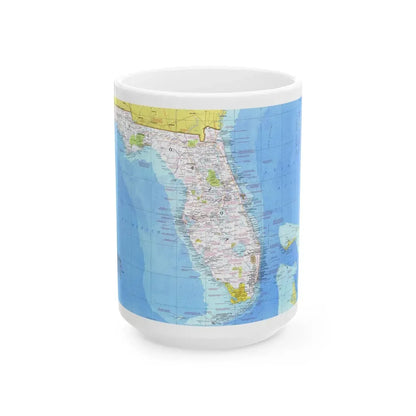 USA - Florida 1 (1973) (Map) White Coffee Mug 15oz - Go Mug Yourself