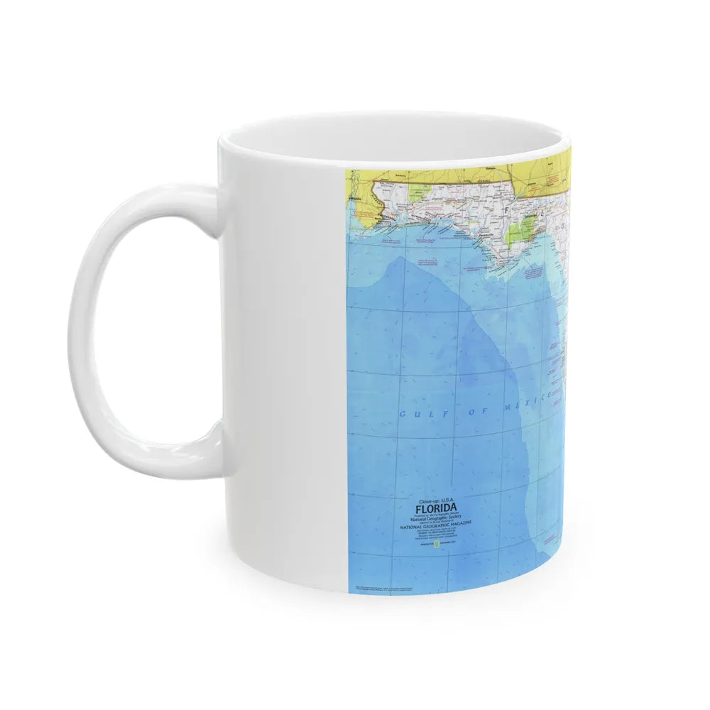 USA - Florida 1 (1973) (Map) White Coffee Mug-Go Mug Yourself