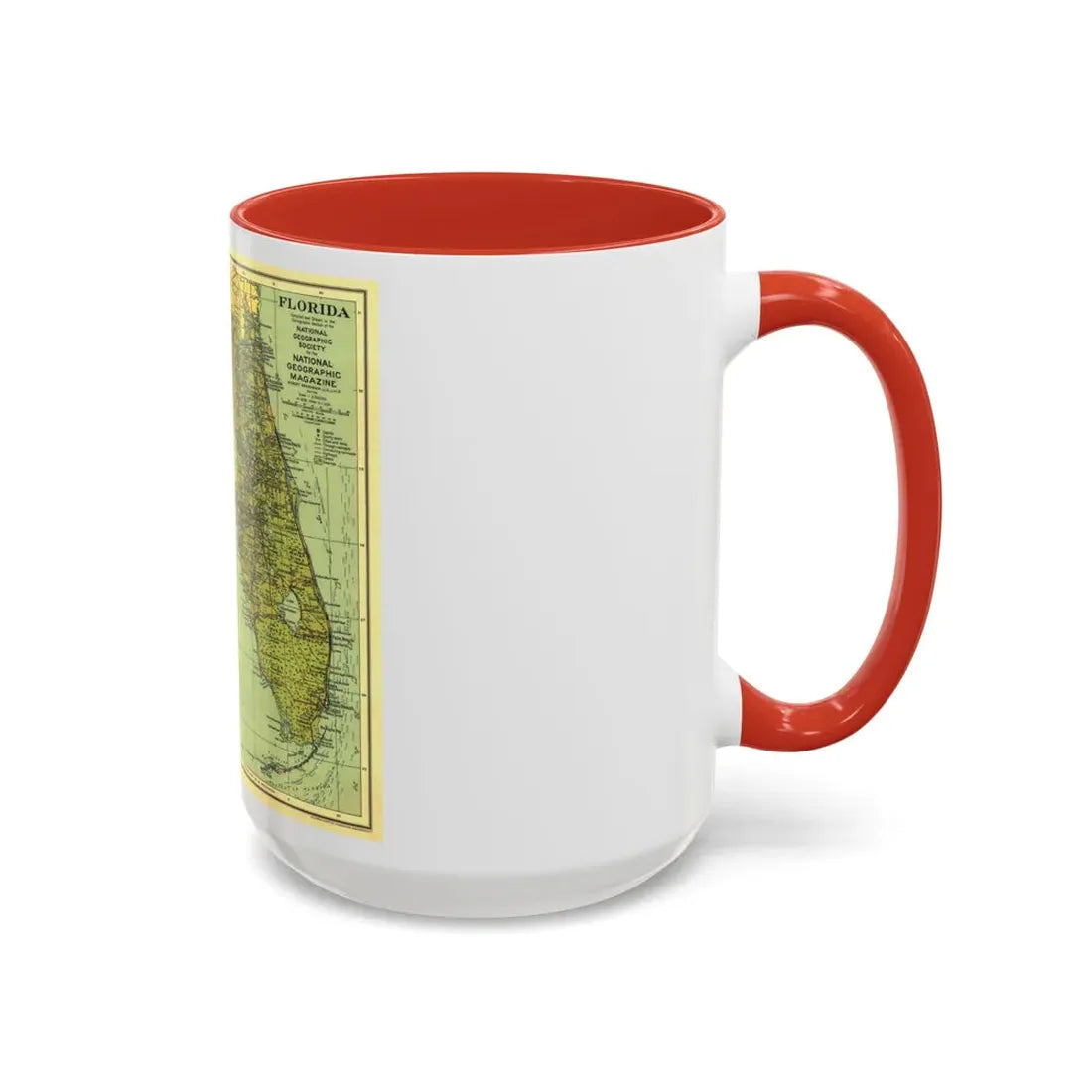USA - Florida (1930) (Map) Accent Coffee Mug - Go Mug Yourself