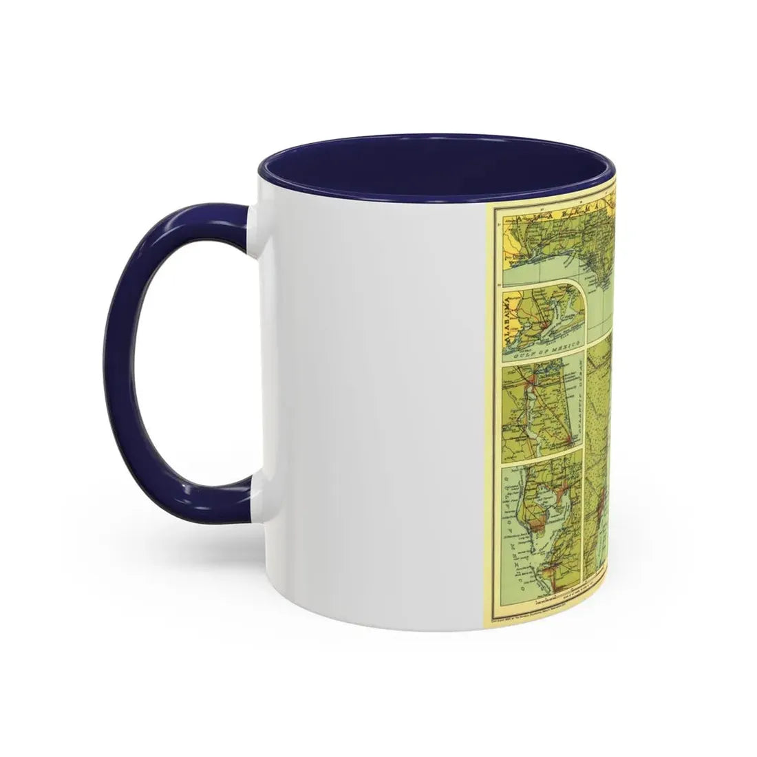 USA - Florida (1930) (Map) Accent Coffee Mug - Go Mug Yourself