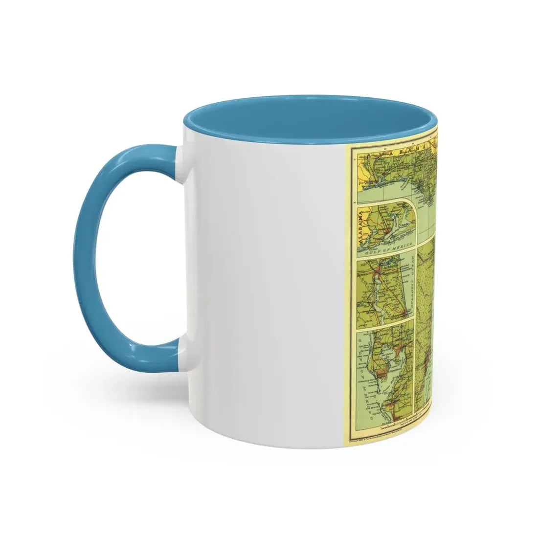 USA - Florida (1930) (Map) Accent Coffee Mug - Go Mug Yourself