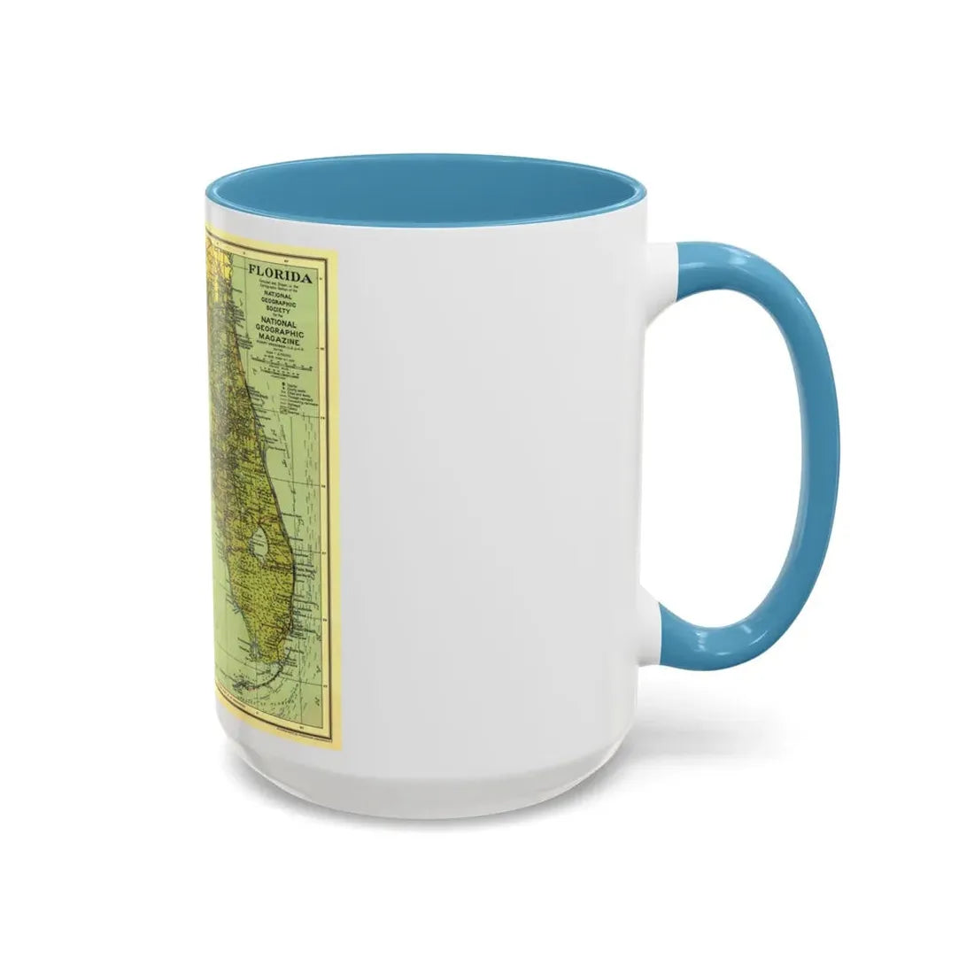 USA - Florida (1930) (Map) Accent Coffee Mug - Go Mug Yourself