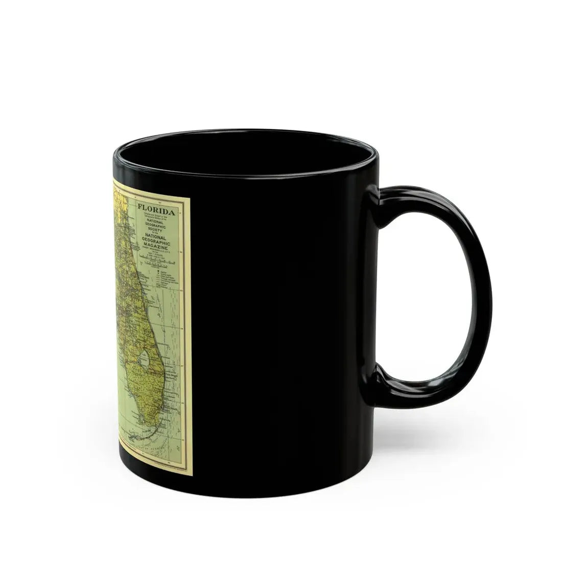 USA - Florida (1930) (Map) Black Coffee Mug - Go Mug Yourself