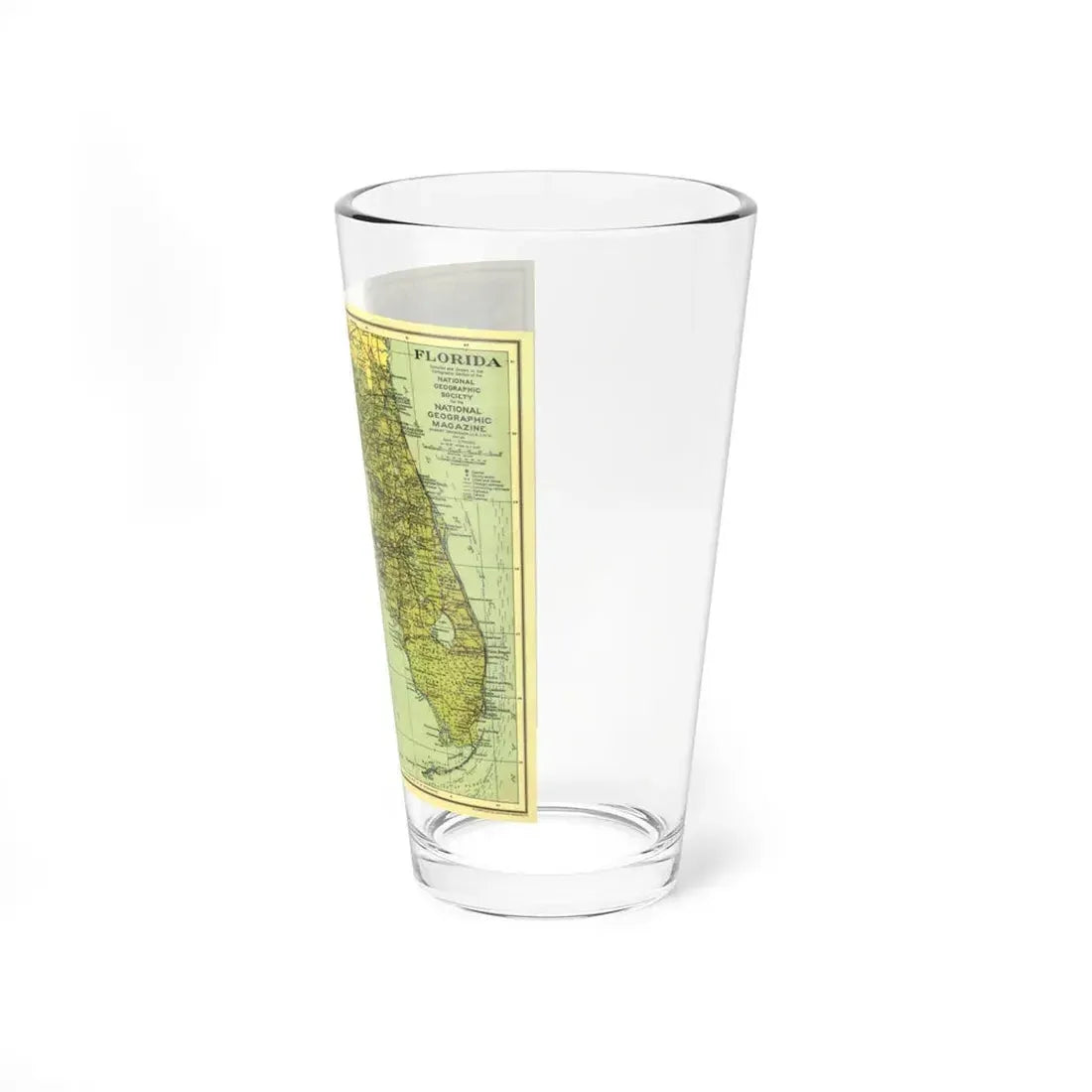 USA - Florida (1930) (Map) Pint Glass 16oz - Go Mug Yourself