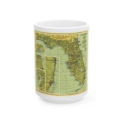 USA - Florida (1930) (Map) White Coffee Mug 15oz - Go Mug Yourself