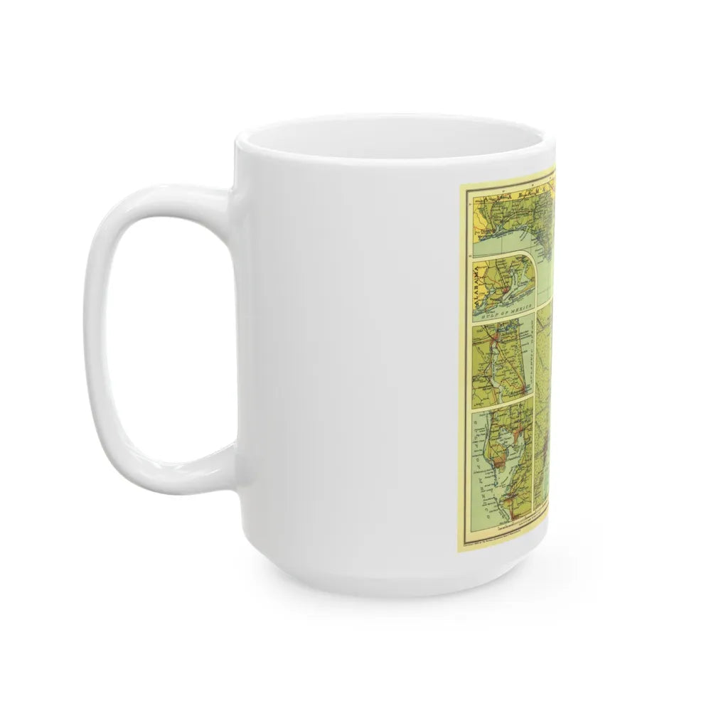 USA - Florida (1930) (Map) White Coffee Mug-Go Mug Yourself