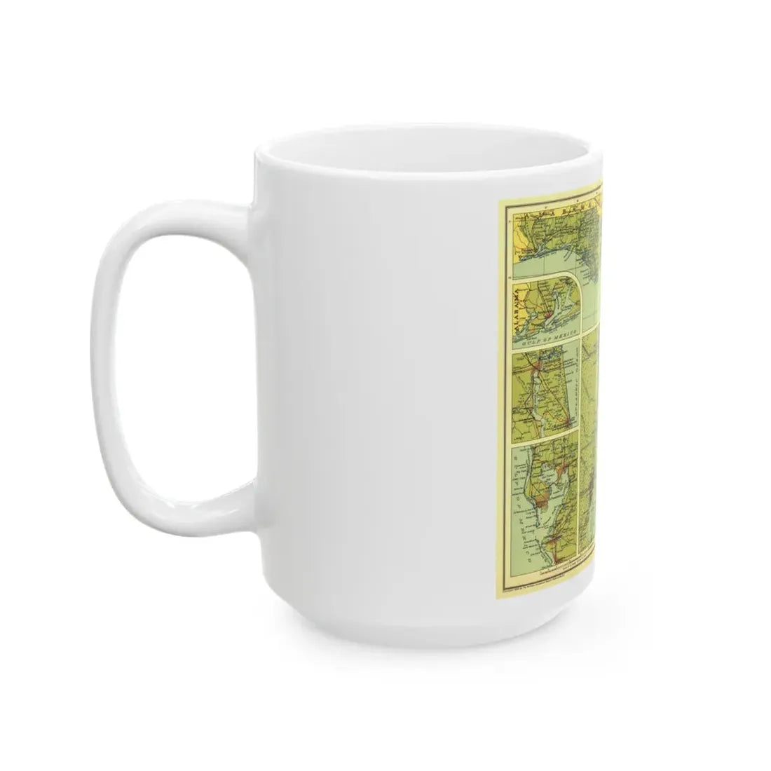 USA - Florida (1930) (Map) White Coffee Mug - Go Mug Yourself