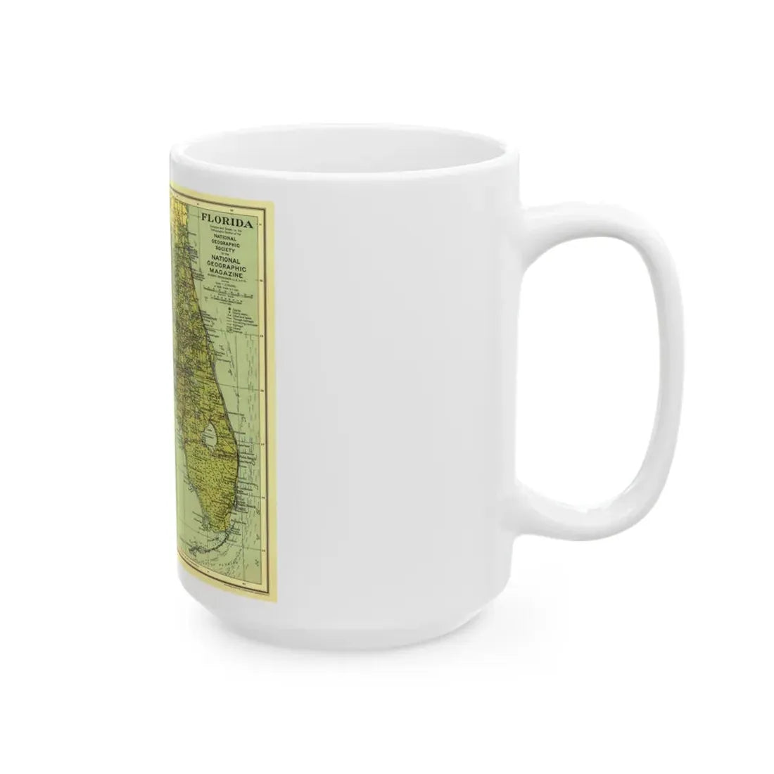 USA - Florida (1930) (Map) White Coffee Mug - Go Mug Yourself