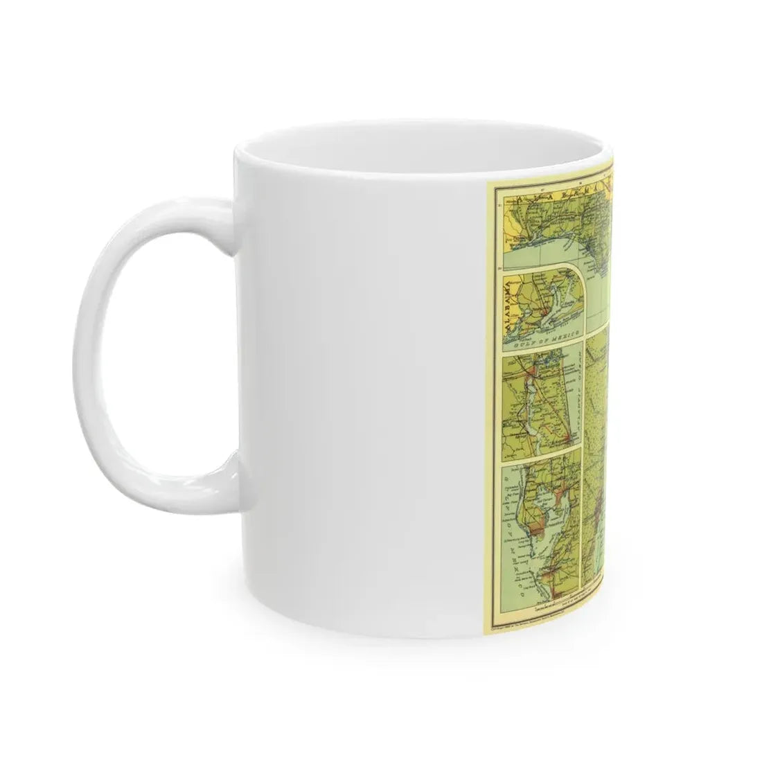 USA - Florida (1930) (Map) White Coffee Mug - Go Mug Yourself