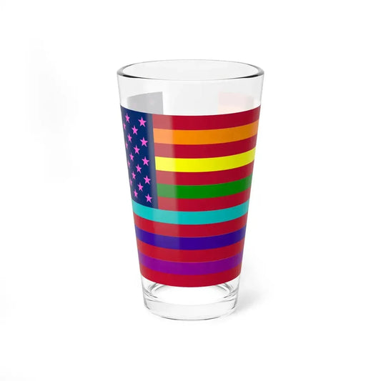 USA Gay flag (United States) Pint Glass 16oz 16oz - Go Mug Yourself