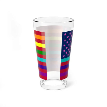 USA Gay flag (United States) Pint Glass 16oz - Go Mug Yourself
