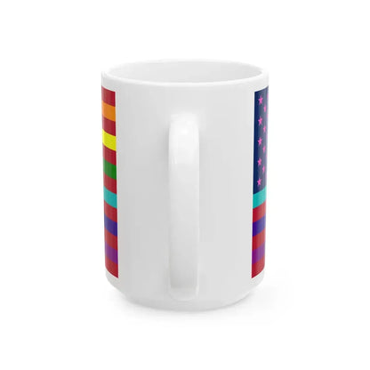 USA Gay flag (United States) White Coffee Mug - Go Mug Yourself