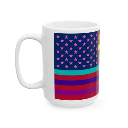 USA Gay flag (United States) White Coffee Mug - Go Mug Yourself
