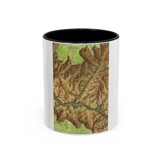 USA - Grand Canyon National Park, Arizona (1978) (Map) Accent Coffee Mug 11oz Black - Go Mug Yourself