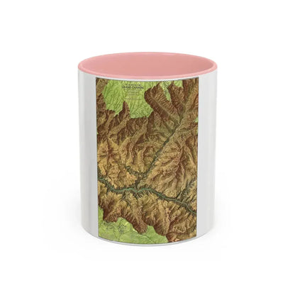 USA - Grand Canyon National Park, Arizona (1978) (Map) Accent Coffee Mug 11oz Pink - Go Mug Yourself