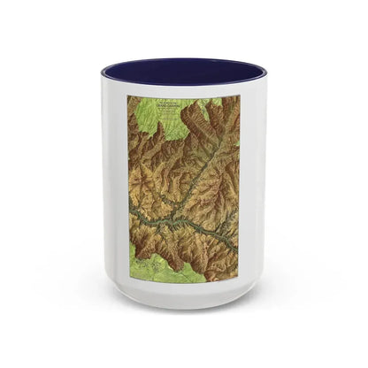 USA - Grand Canyon National Park, Arizona (1978) (Map) Accent Coffee Mug 15oz Navy - Go Mug Yourself