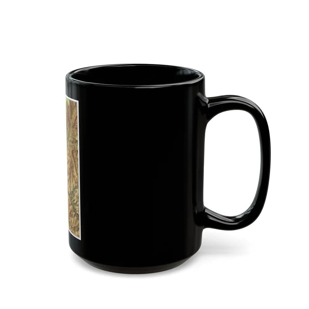 USA - Grand Canyon National Park, Arizona (1978) (Map) Black Coffee Mug-Go Mug Yourself