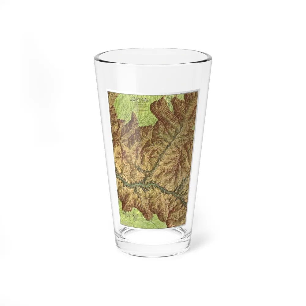 USA - Grand Canyon National Park, Arizona (1978) (Map) Pint Glass 16oz-16oz-Go Mug Yourself