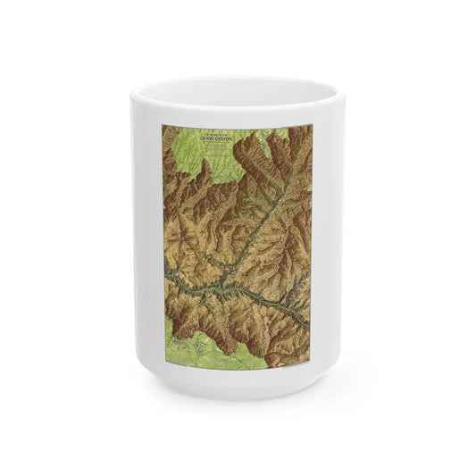 USA - Grand Canyon National Park, Arizona (1978) (Map) White Coffee Mug-15oz-Go Mug Yourself