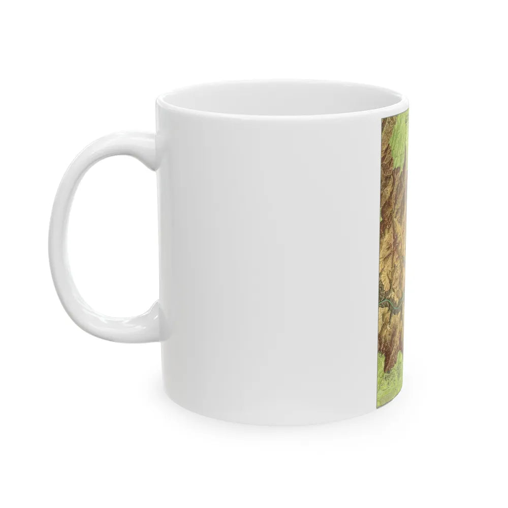 USA - Grand Canyon National Park, Arizona (1978) (Map) White Coffee Mug-Go Mug Yourself