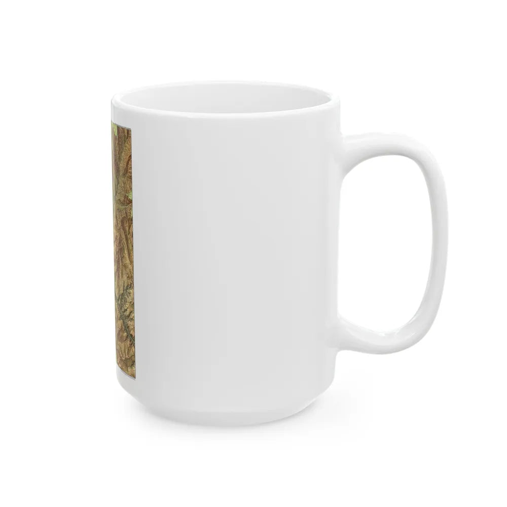 USA - Grand Canyon National Park, Arizona (1978) (Map) White Coffee Mug-Go Mug Yourself