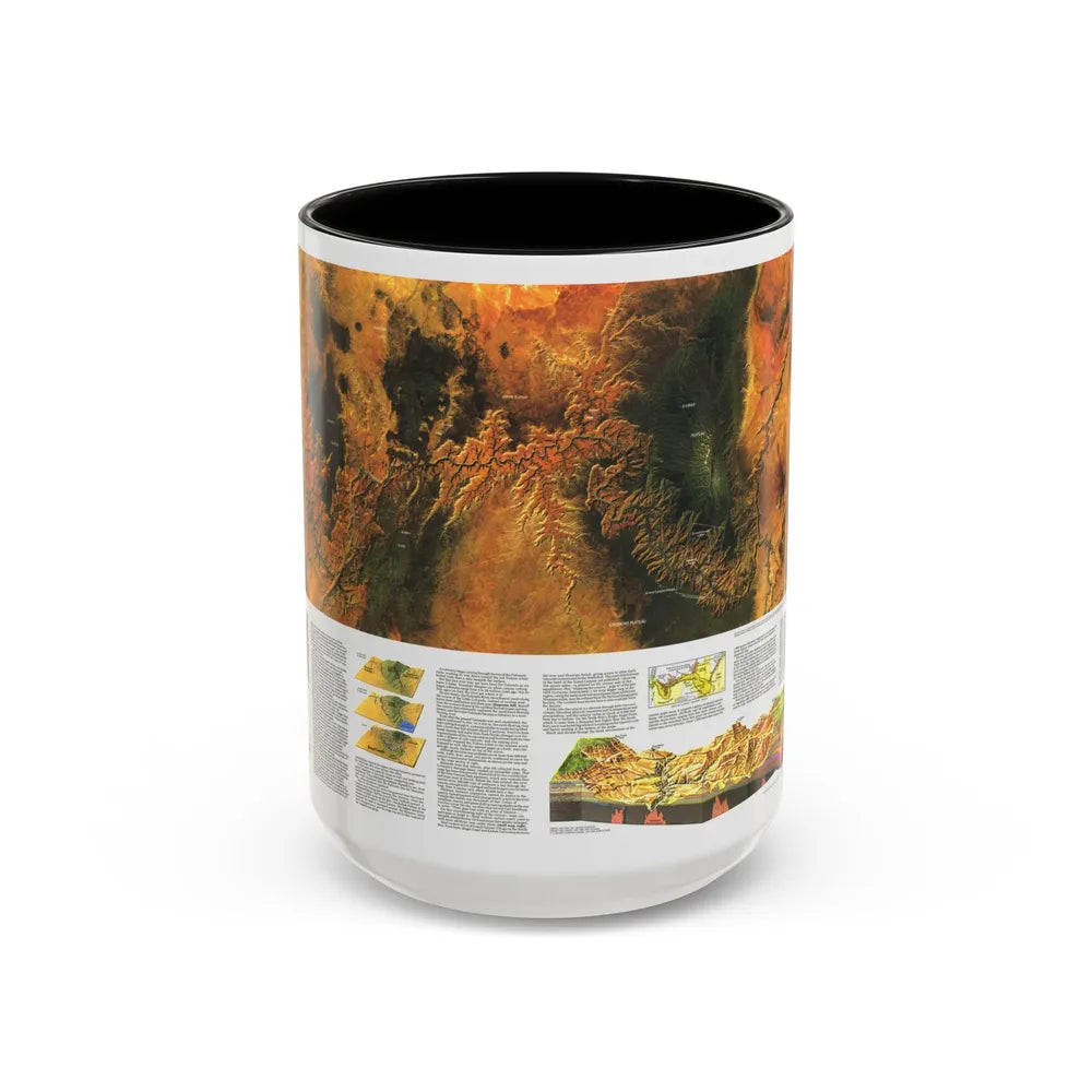 USA - Grand Canyon of the Colorado (1978) (Map) Accent Coffee Mug 15oz Black - Go Mug Yourself